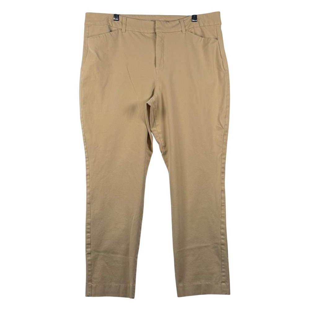 Old Navy 16 Pixie Skinny Pants High Rise Ankle Khaki Better Batter Work Neutral